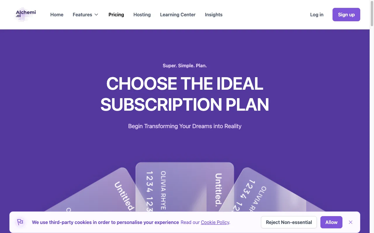 Alchemi.ai — pricing page