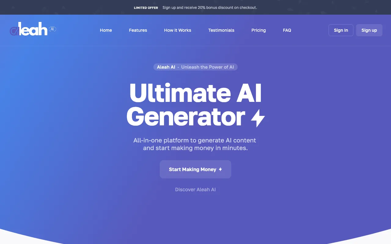 Aleah AI — preview screenshot