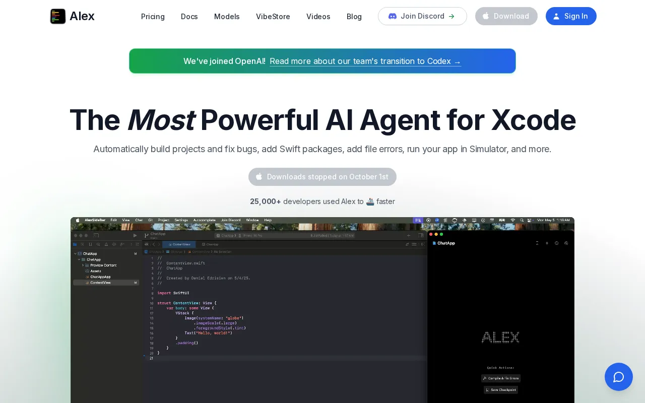 Alex — preview screenshot