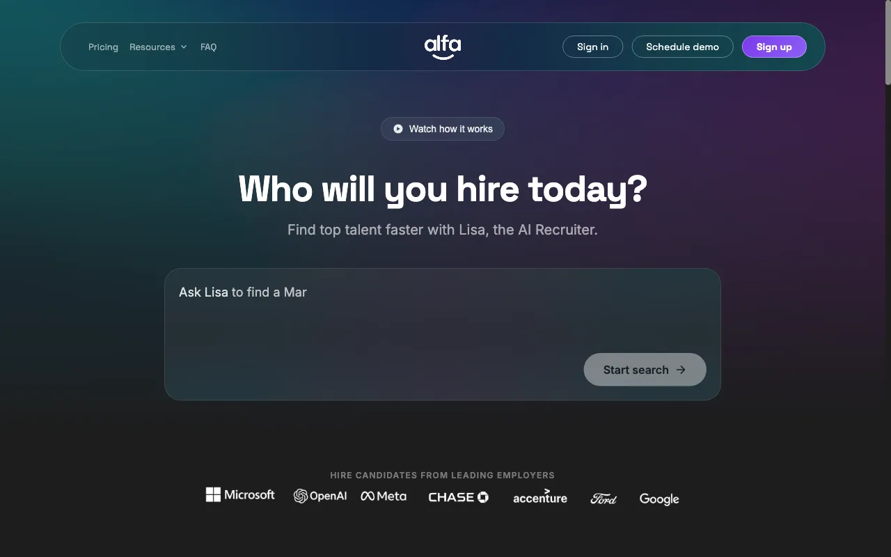 Alfa AI — preview screenshot