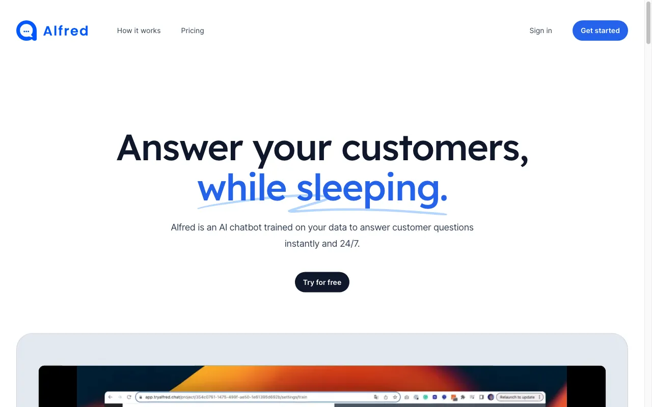 Alfred Chat — preview screenshot