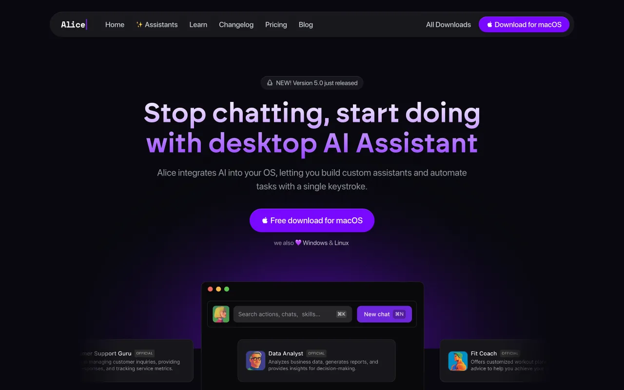 Alice — preview screenshot