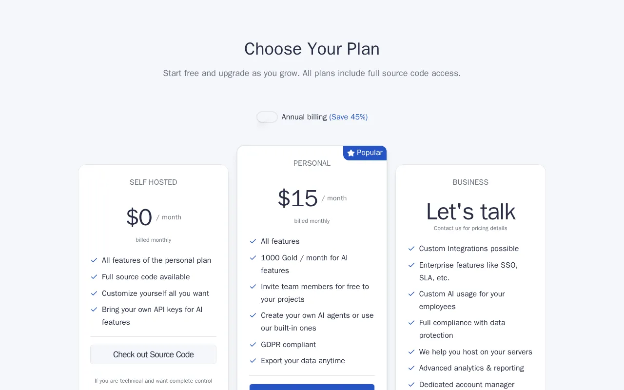 Alldone.app — pricing page