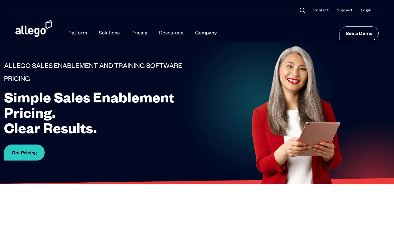 Allego — pricing page