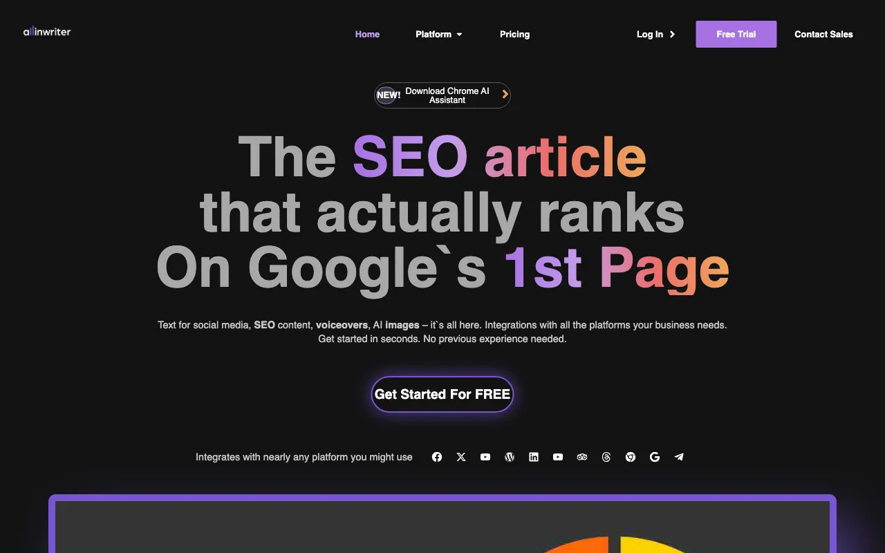 AllinWriter.com — preview screenshot