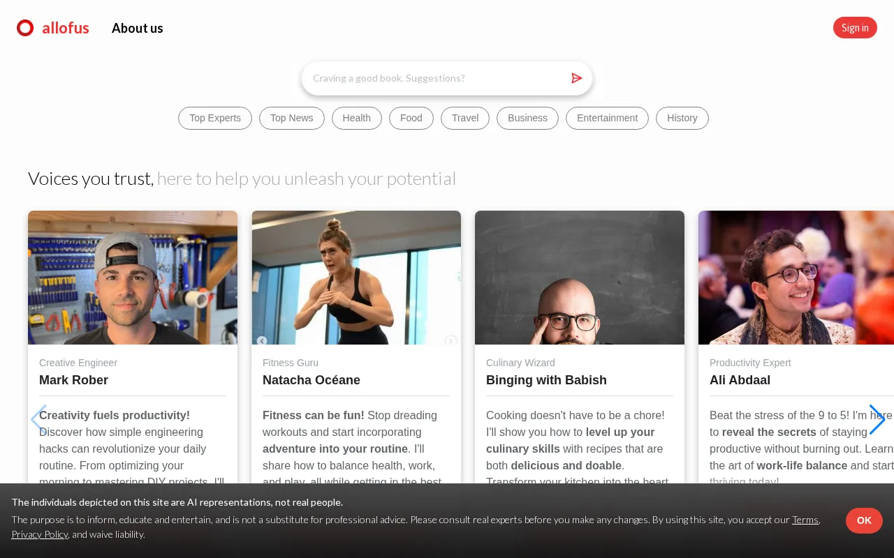 Allofus — preview screenshot