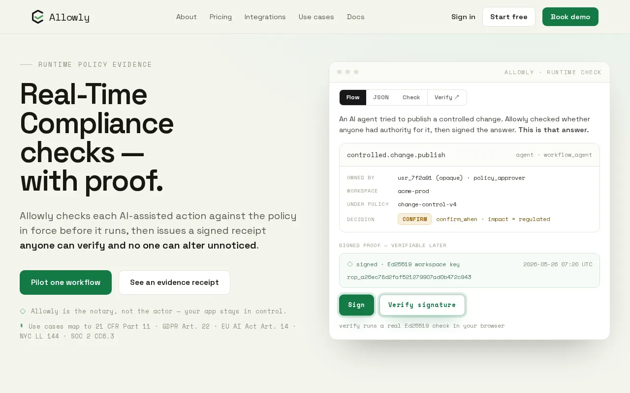 Allowly — preview screenshot