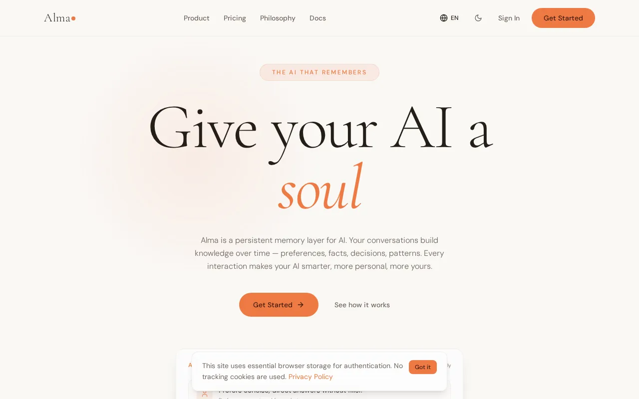 Alma by Olivares.AI — preview screenshot