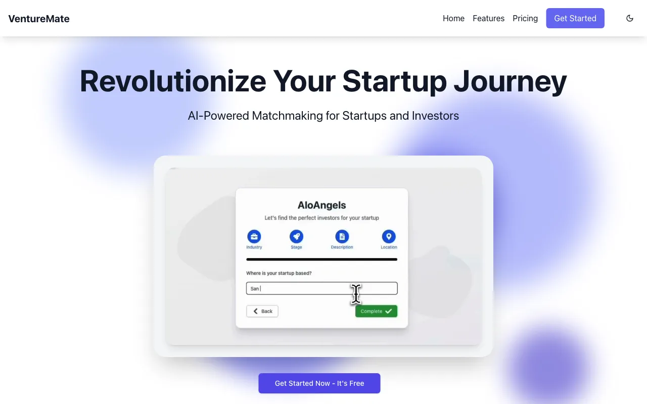 VentureMate — pricing page