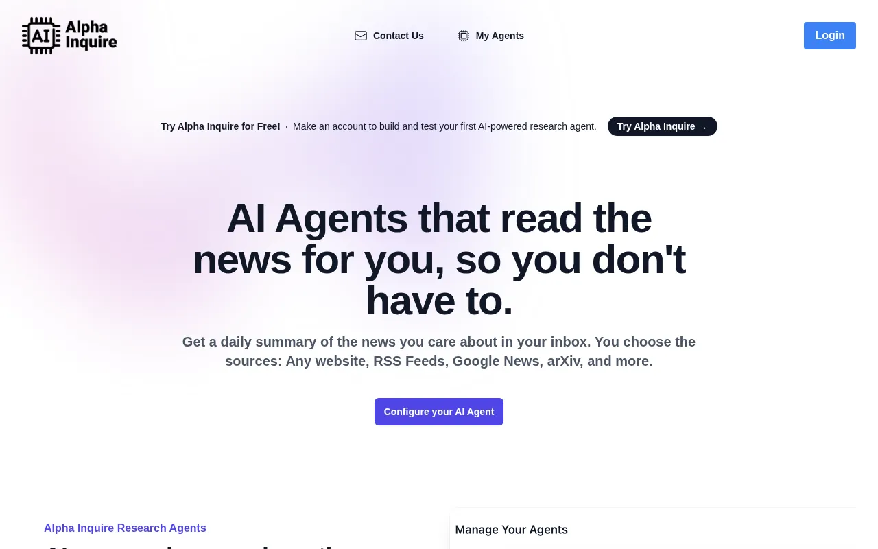 AlphaInquire — preview screenshot