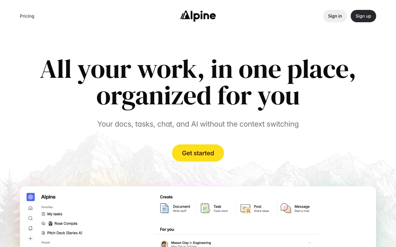 Alpine — preview screenshot