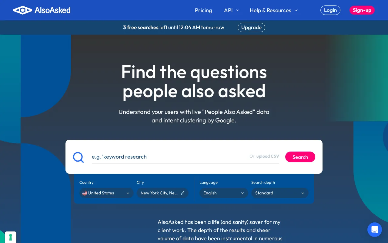 AlsoAsked — preview screenshot