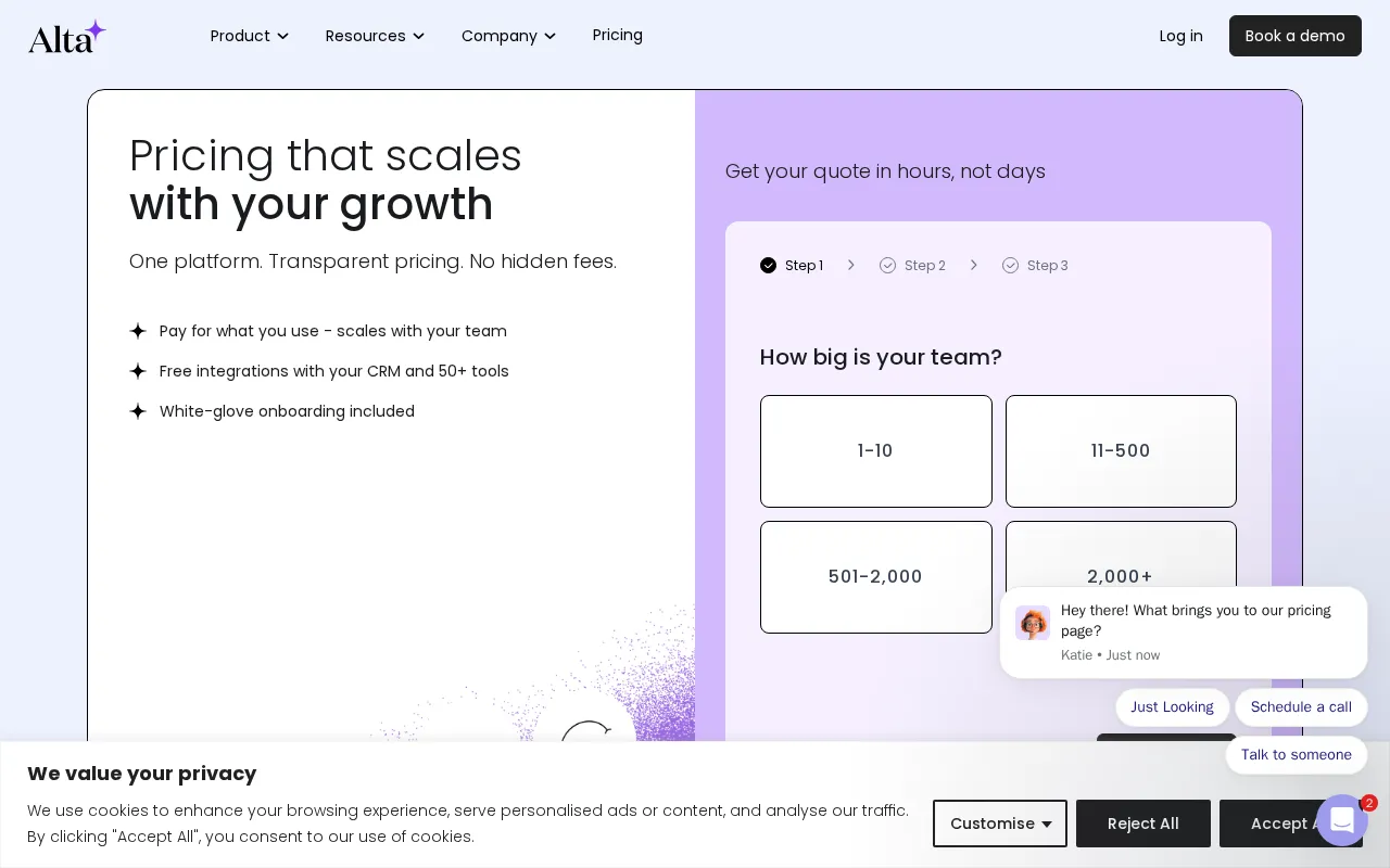 Altahq — pricing page