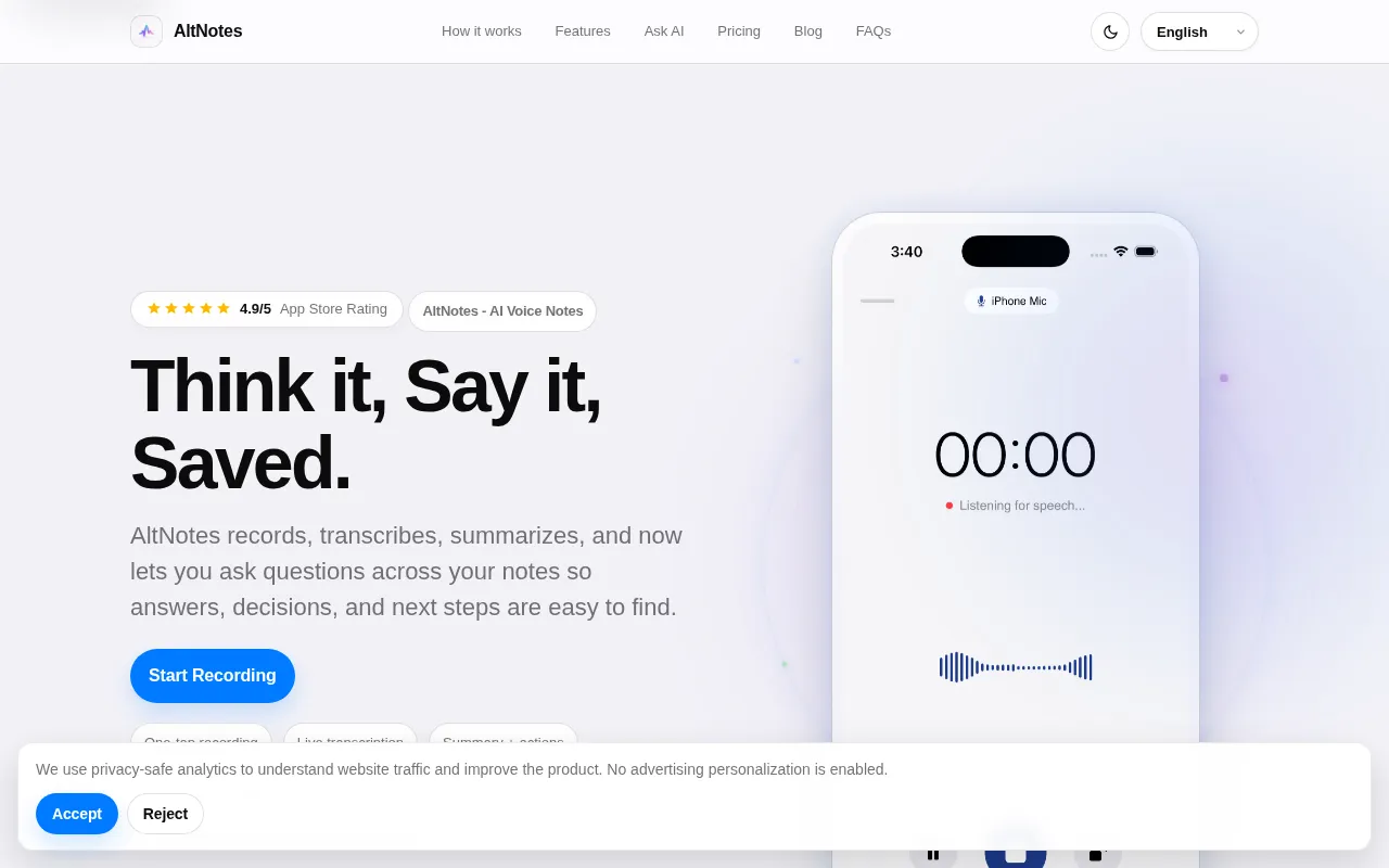 AltNotes — preview screenshot