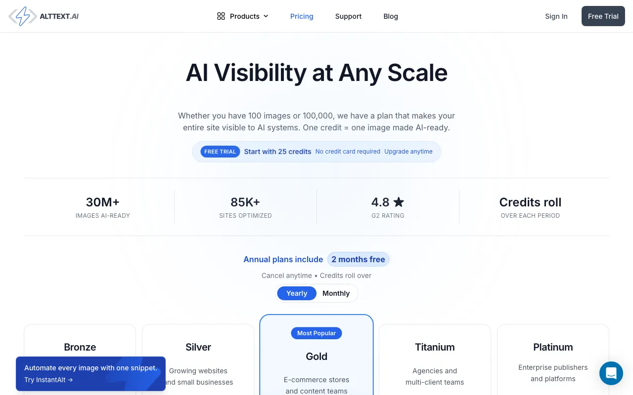 AltText.ai — pricing page