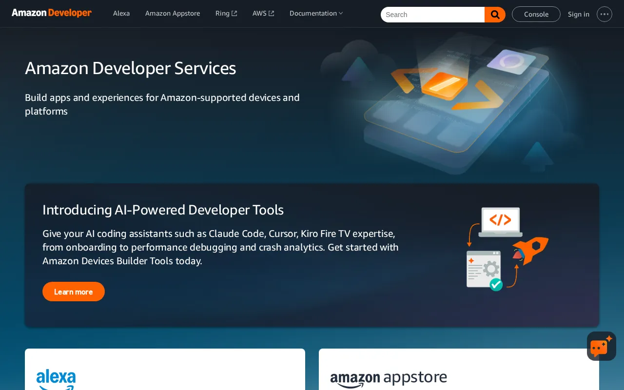Amazon Developer — preview screenshot