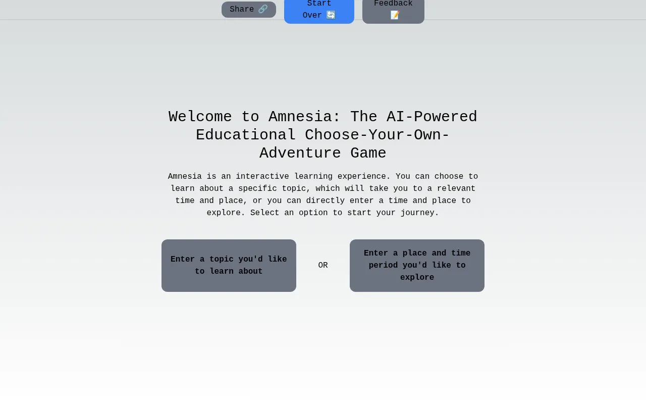 Amnesia — preview screenshot