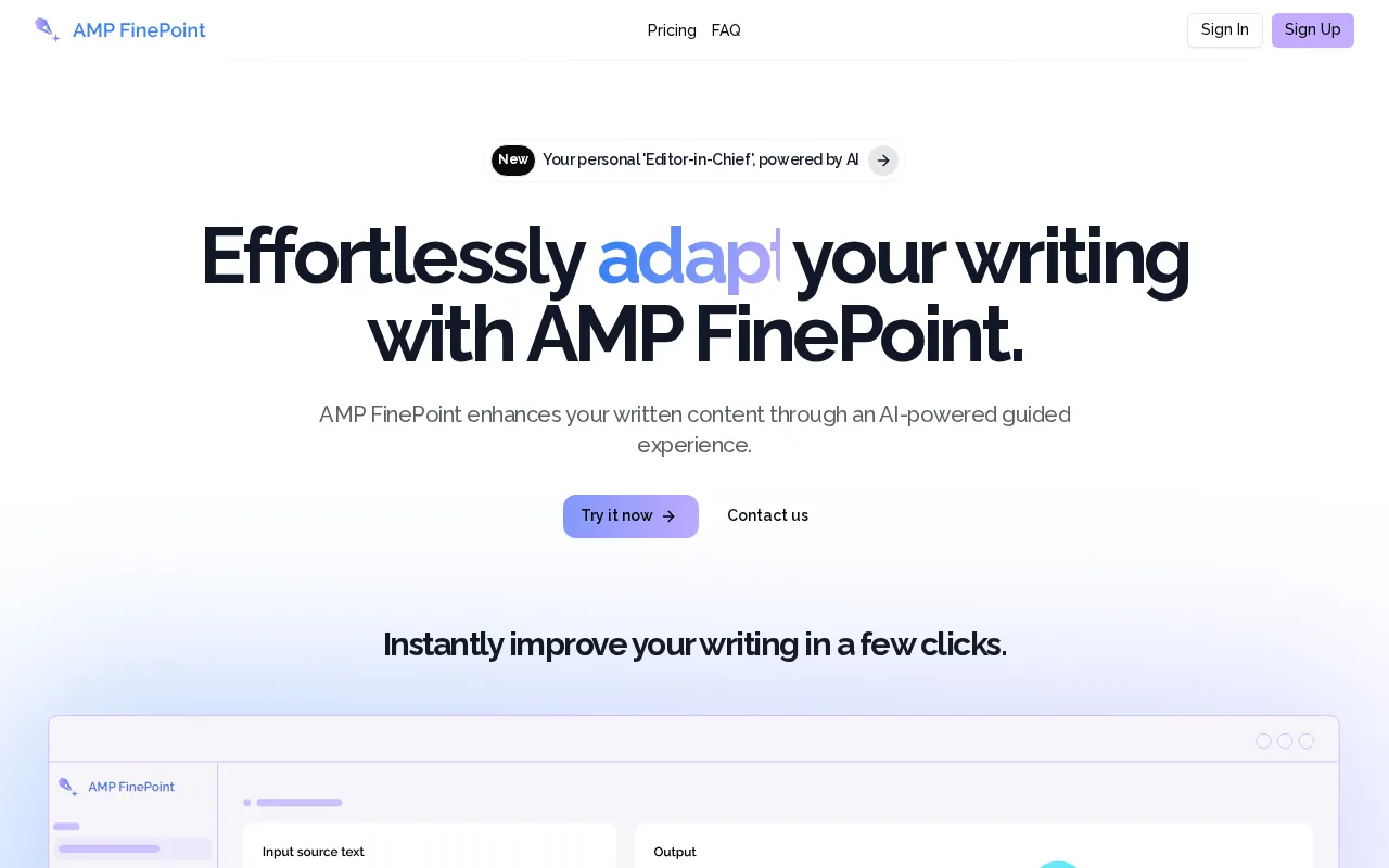 AMP FinePoint — preview screenshot