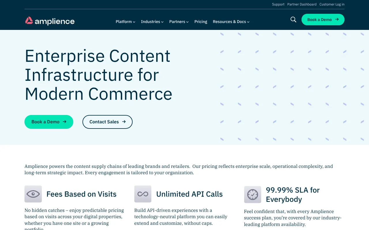Amplience — pricing page