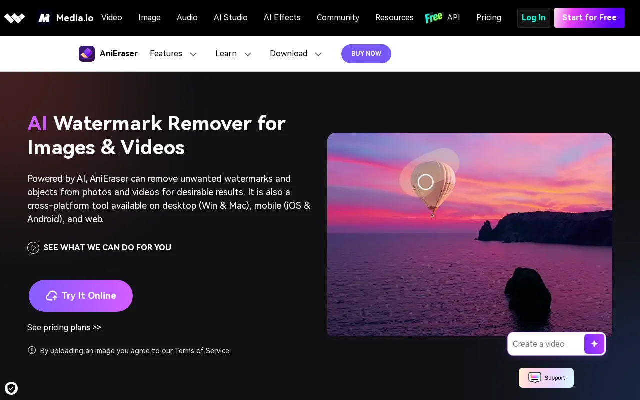 anieraser.media.io — preview screenshot