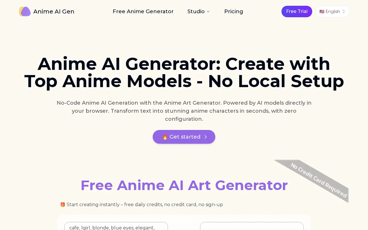 Anime AI Gen — preview screenshot