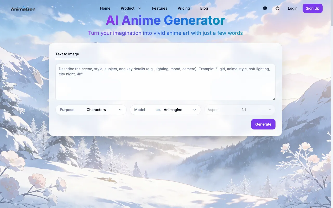 AnimeGen — preview screenshot