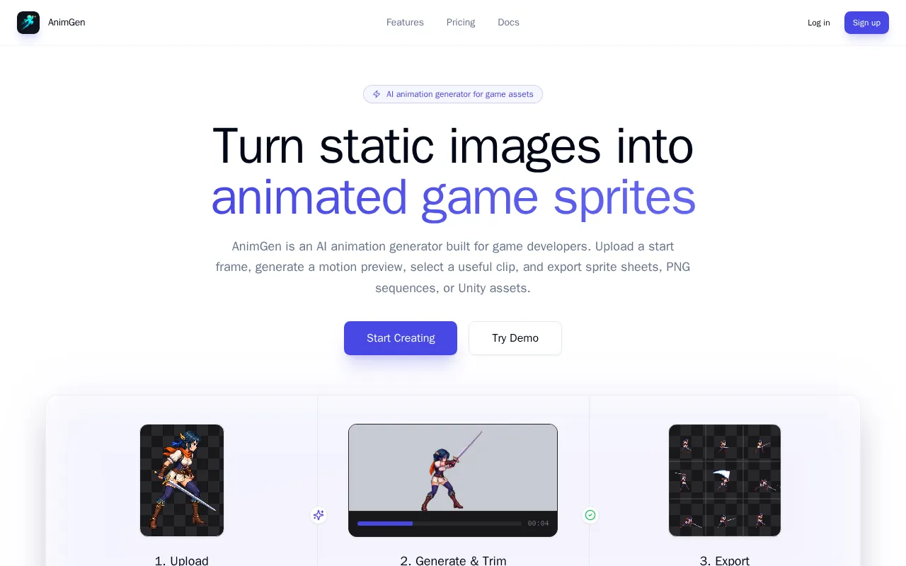 AnimGen — preview screenshot