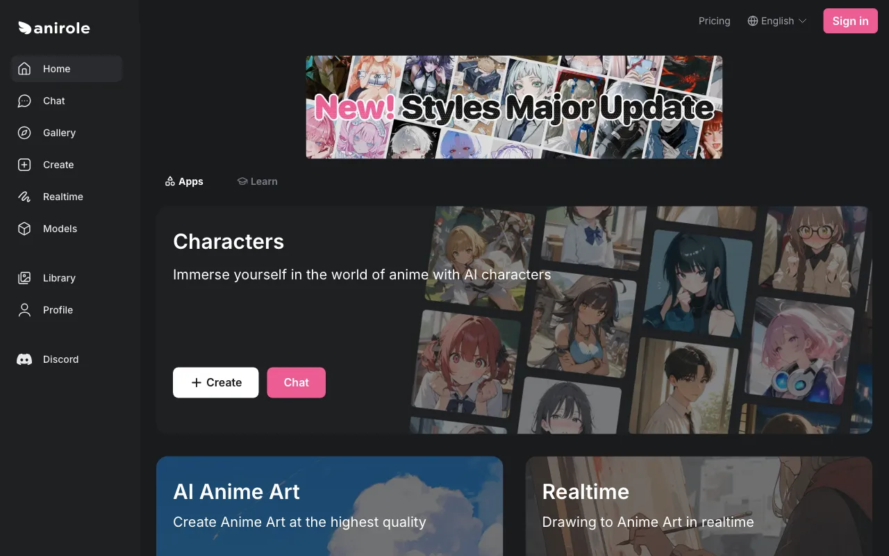 Anirole — preview screenshot