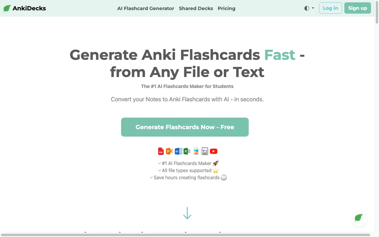 anki-decks.com — preview screenshot
