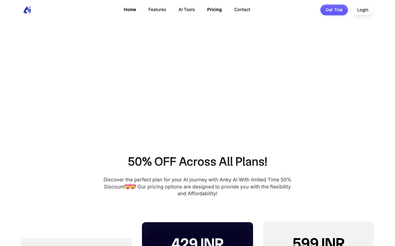 Anky.AI — pricing page