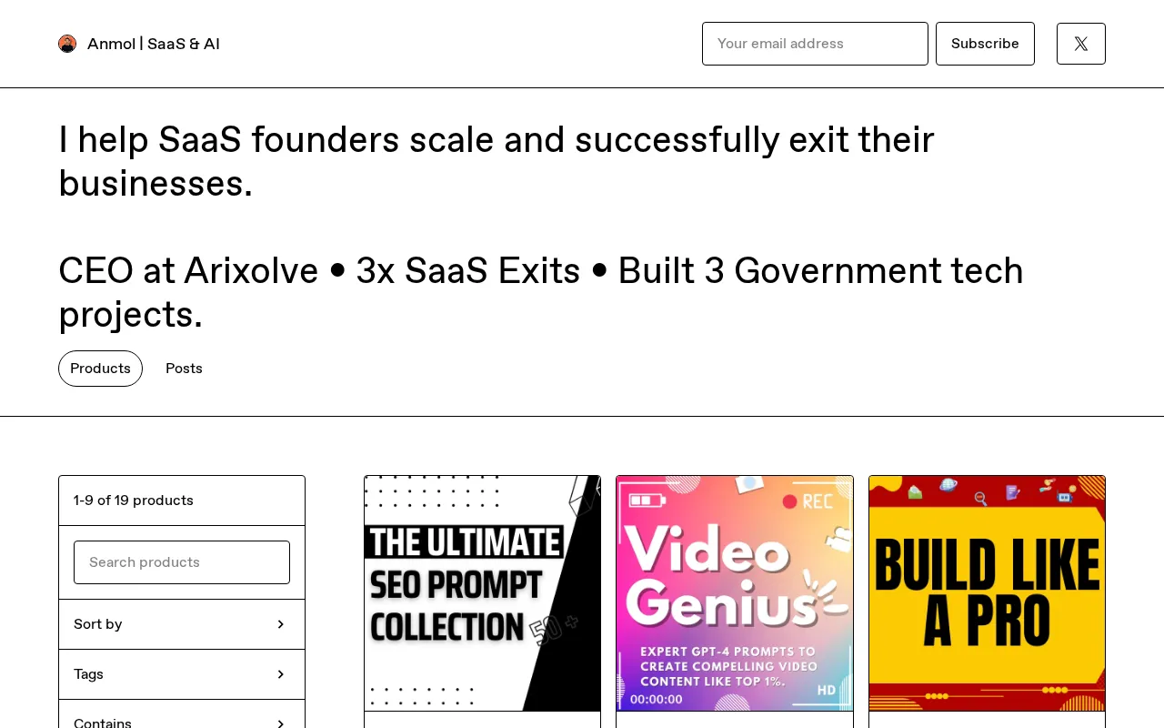 Anmol | SaaS & AI — preview screenshot