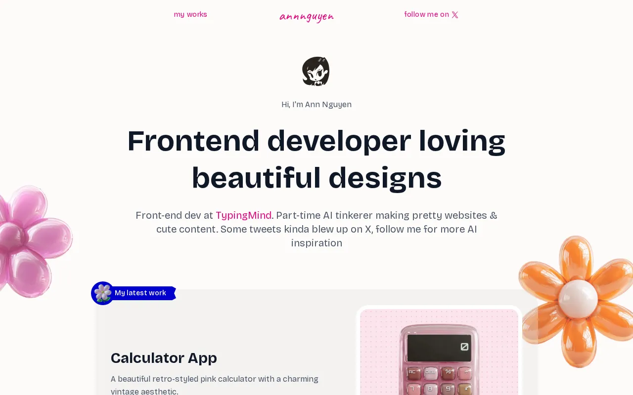 Ann Nguyen Portfolio — preview screenshot