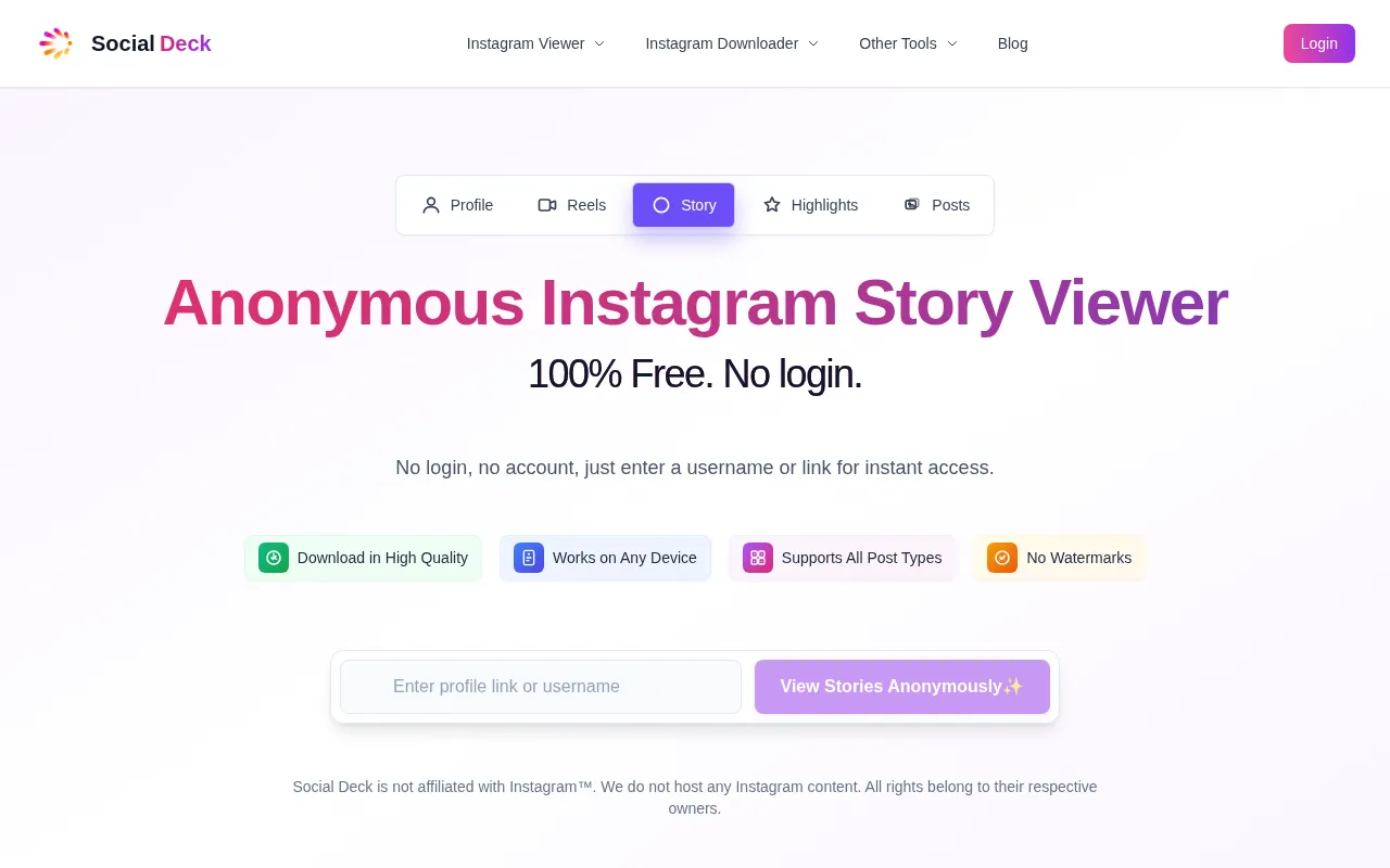Anonymous-Instagram-Story-Viewe-socialdeckr — preview screenshot