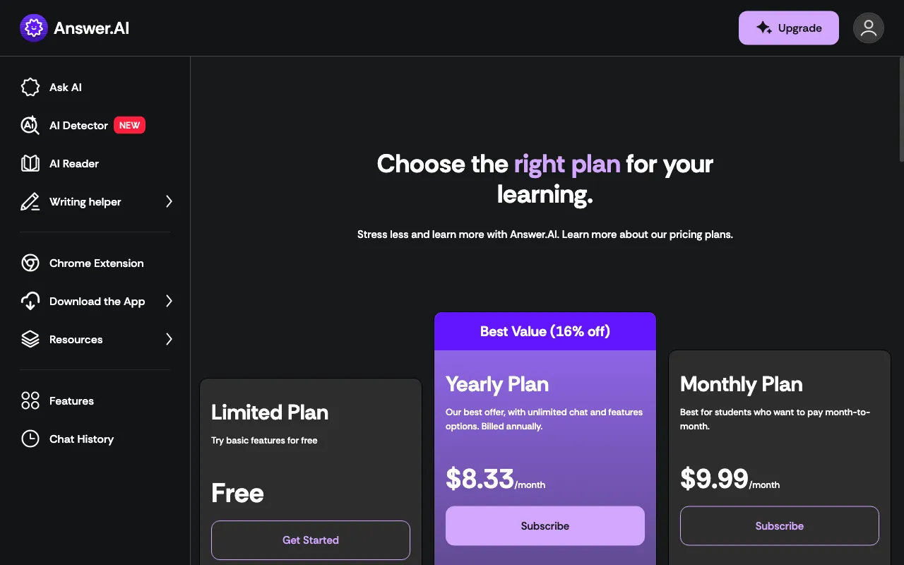 Answer AI — pricing page