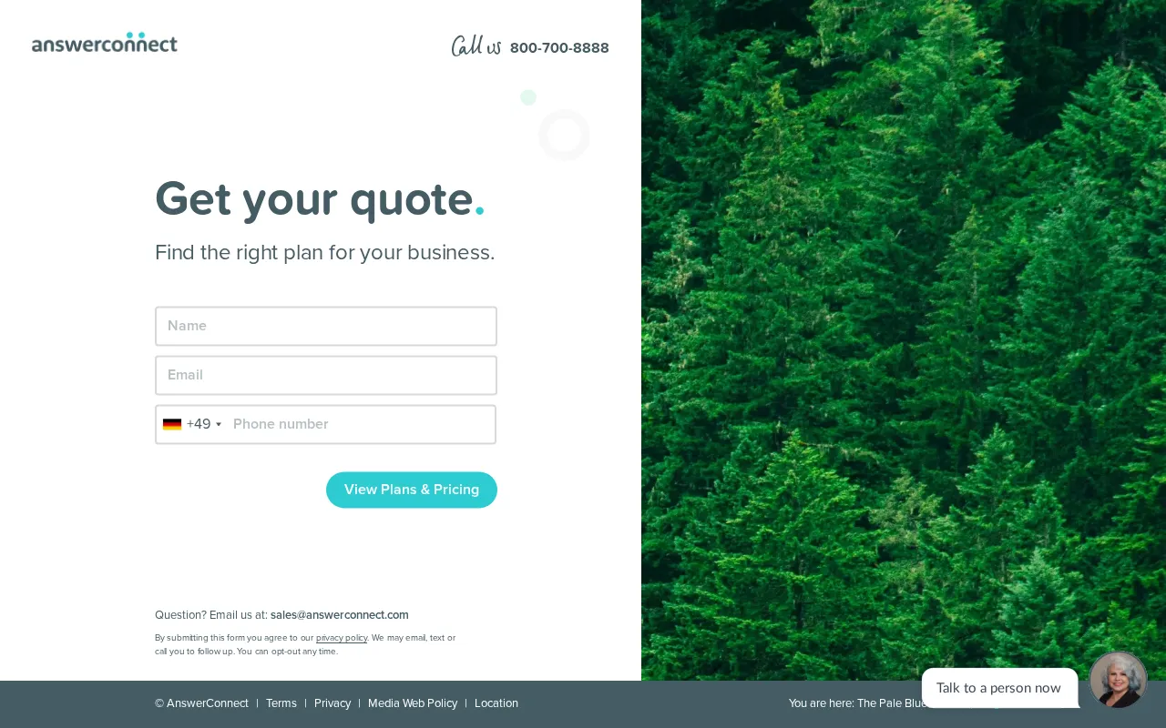 Answerconnect — pricing page