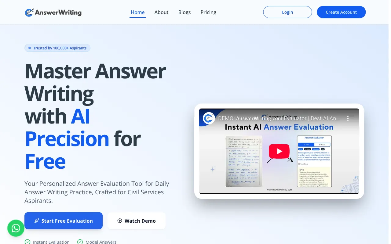 AnswerWriting — preview screenshot