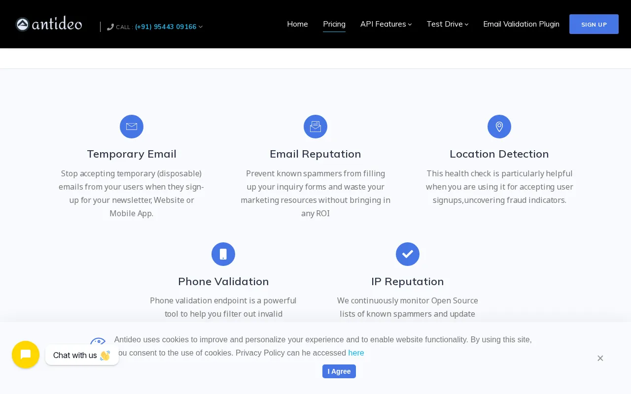 antideo — pricing page