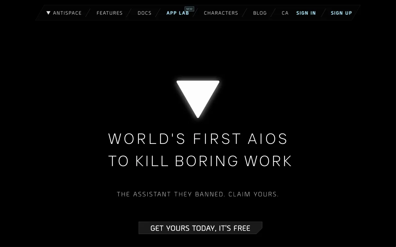 Antispace — preview screenshot