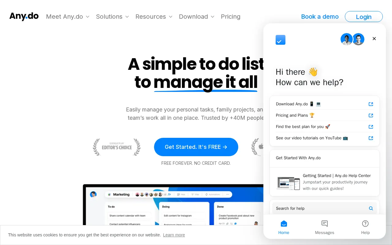 Any.do — preview screenshot