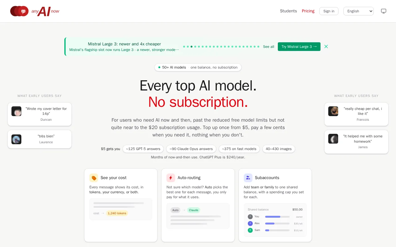 anyAInow — preview screenshot