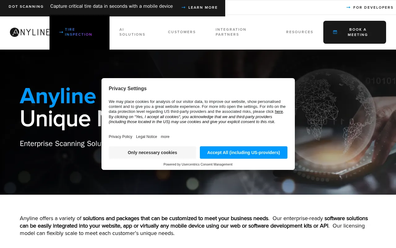 Anyline — pricing page