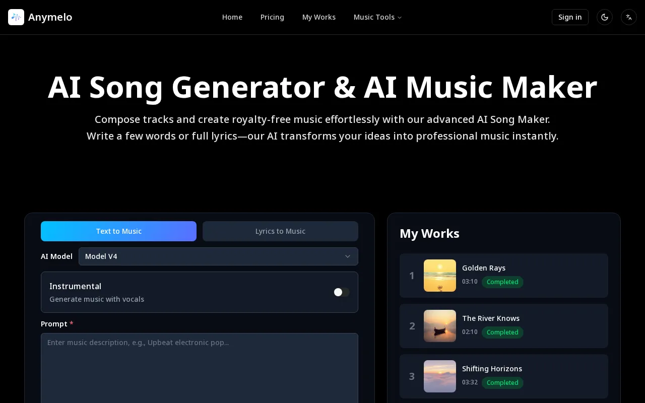 Anymelo — preview screenshot