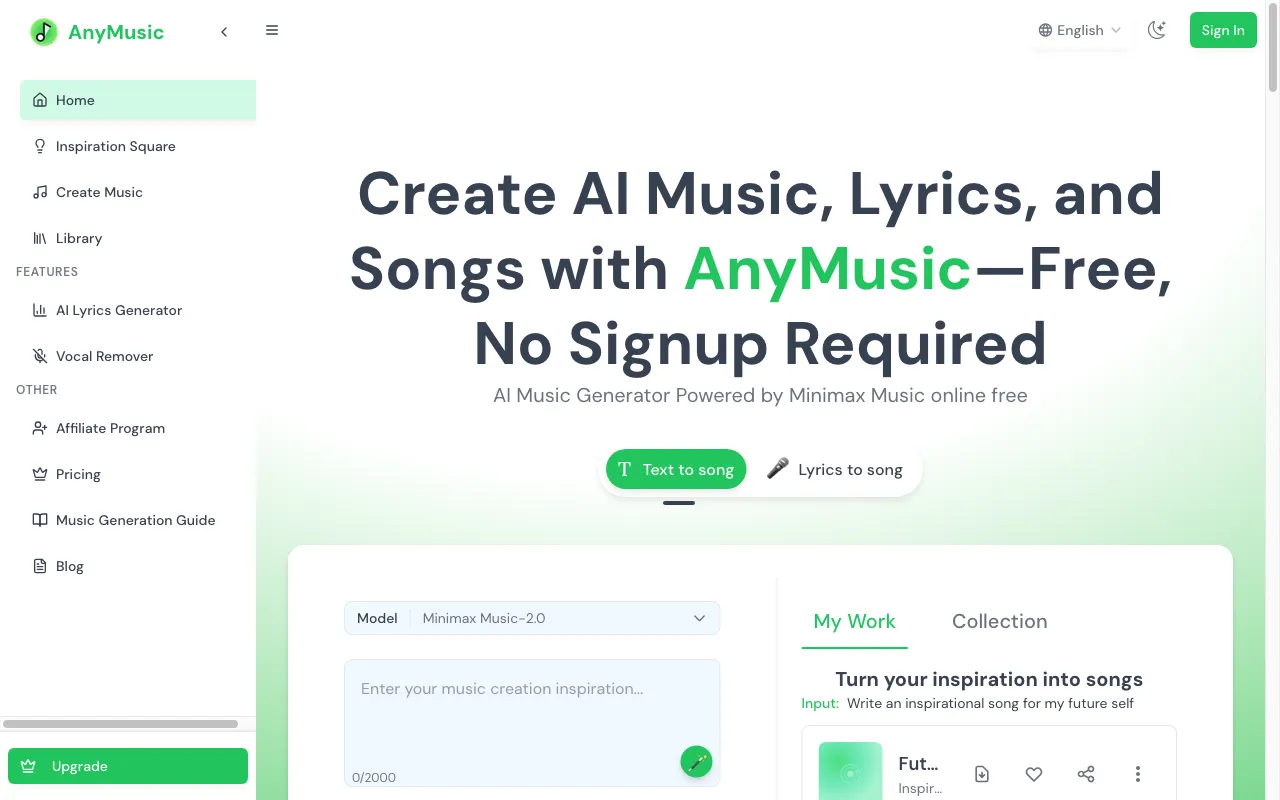 AnyMusic — preview screenshot