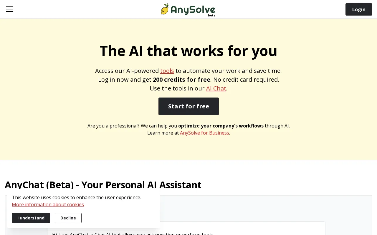 AnySolve.ai — preview screenshot