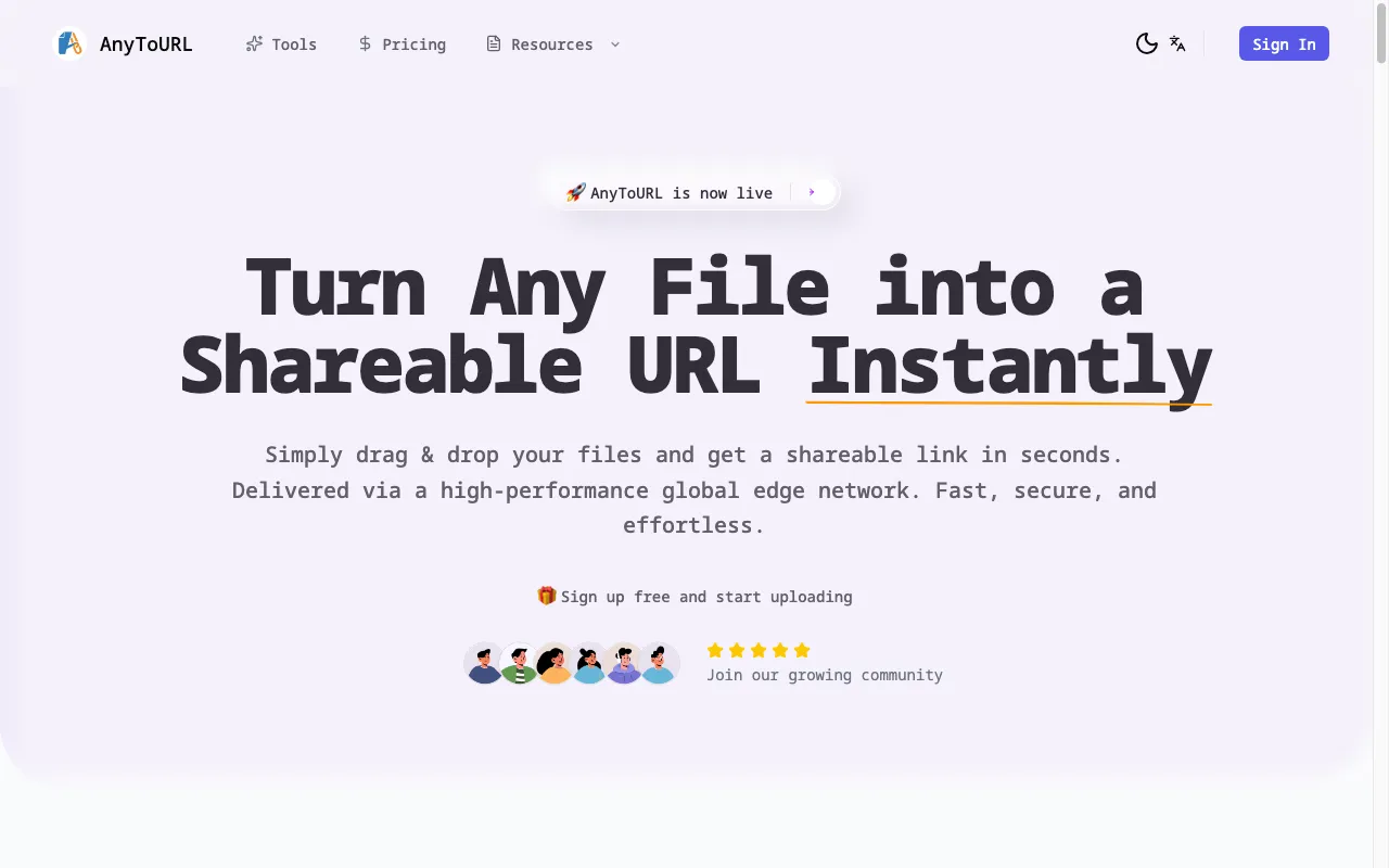 AnyToURL — preview screenshot