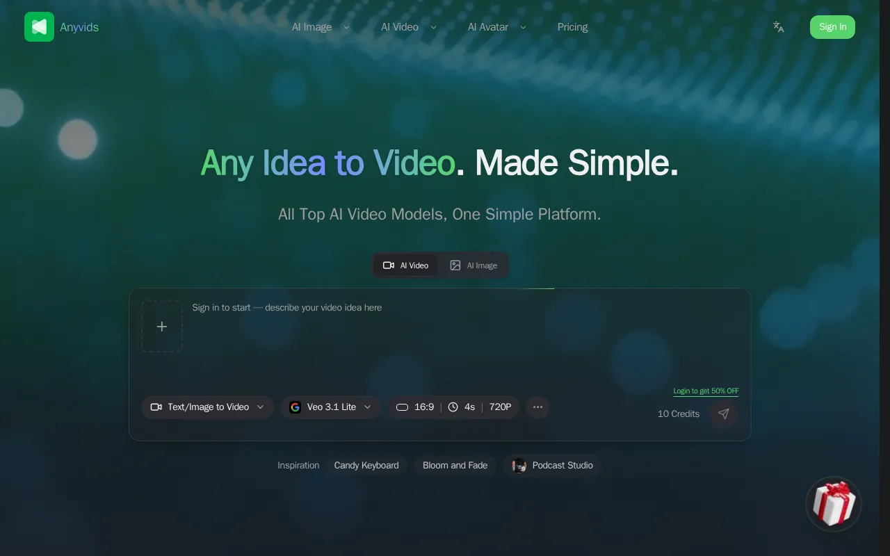 Anyvids AI — preview screenshot