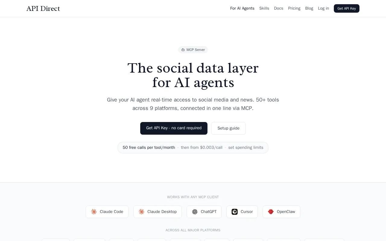 API Direct — preview screenshot