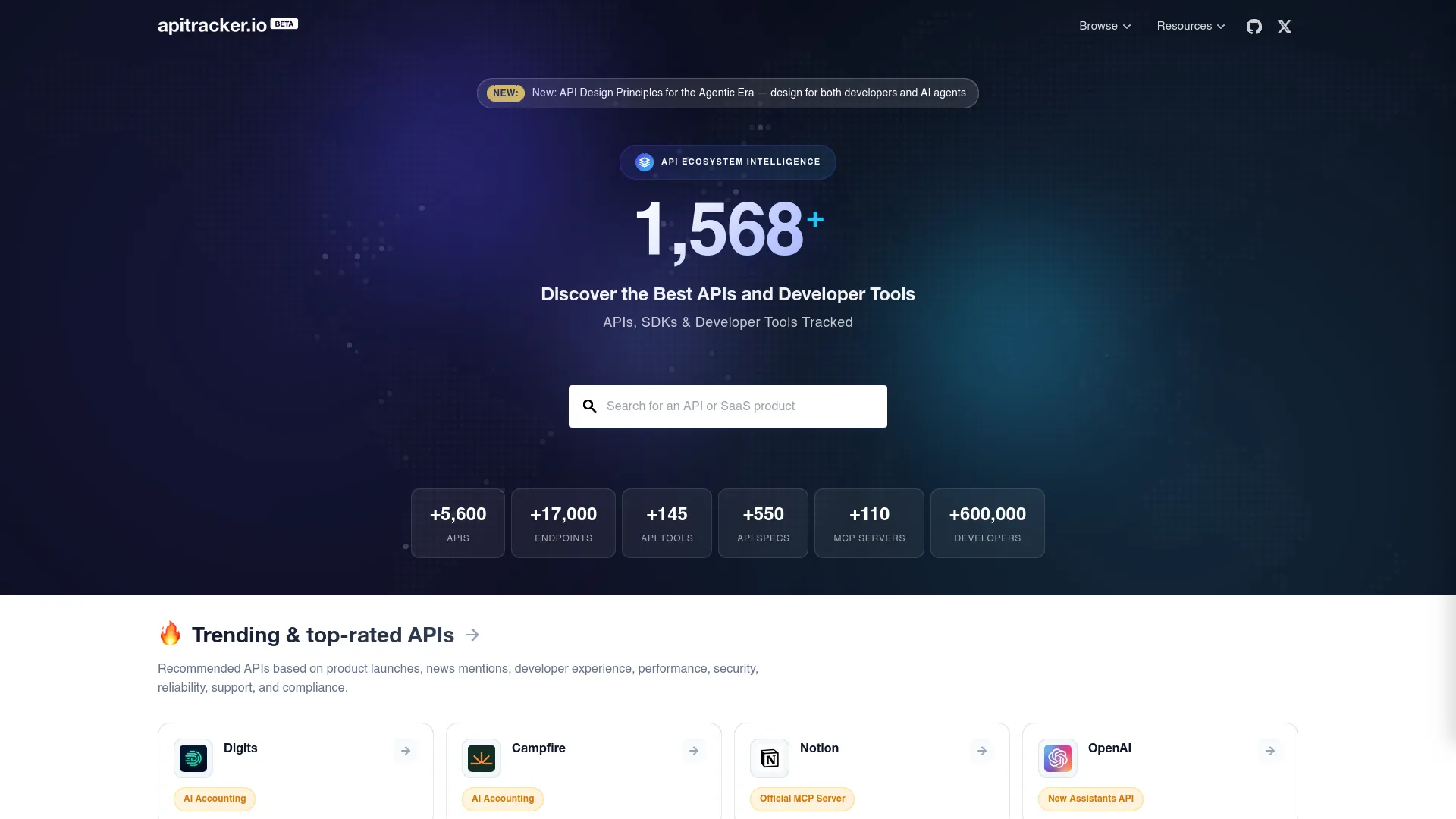 API Tracker — preview screenshot