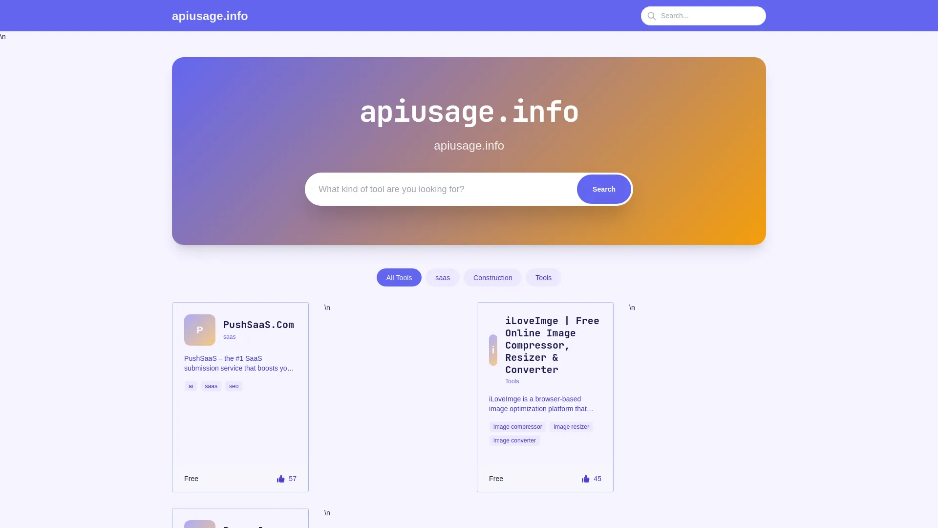 api-usage — preview screenshot
