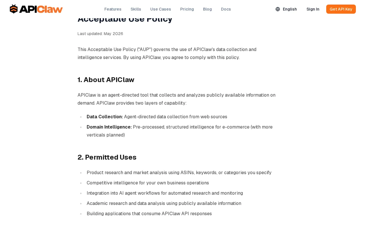 APIClaw — preview screenshot